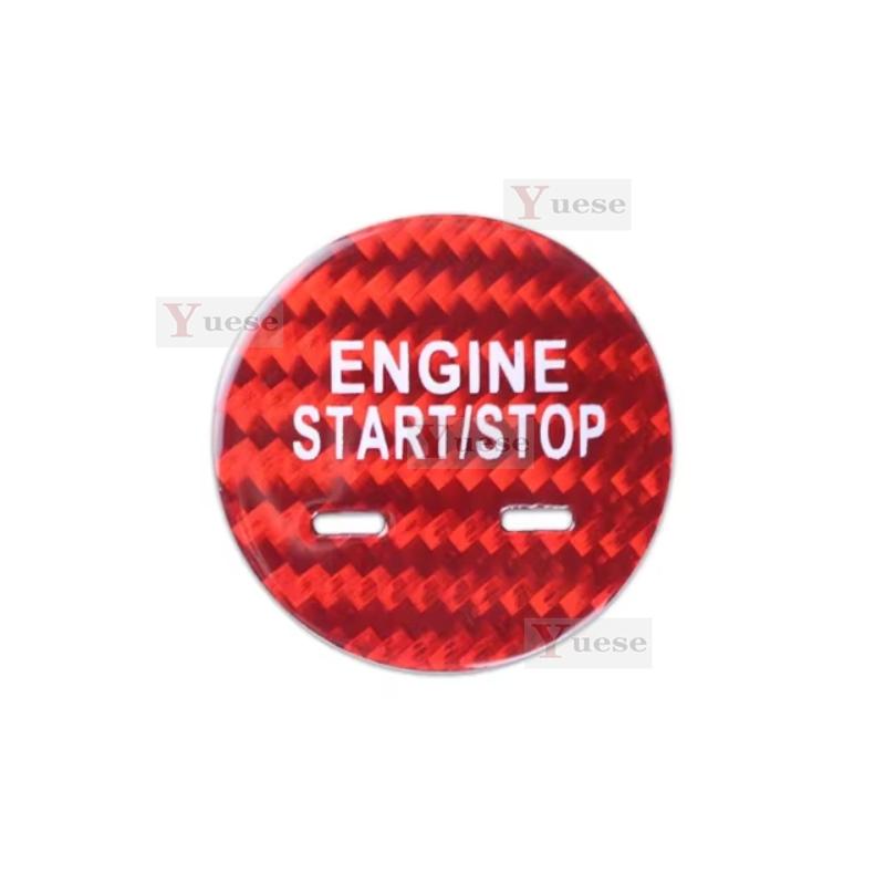 For Chevrolet Malibu XL Car Engine Start Stop Button Cover Real Carbon Fiber Sticker 2016 2017 2018