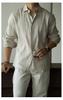 Men's Italian Linen Lightweight Long-Sleeve Shirt - Spring 2026 Casual, Old Money Style.