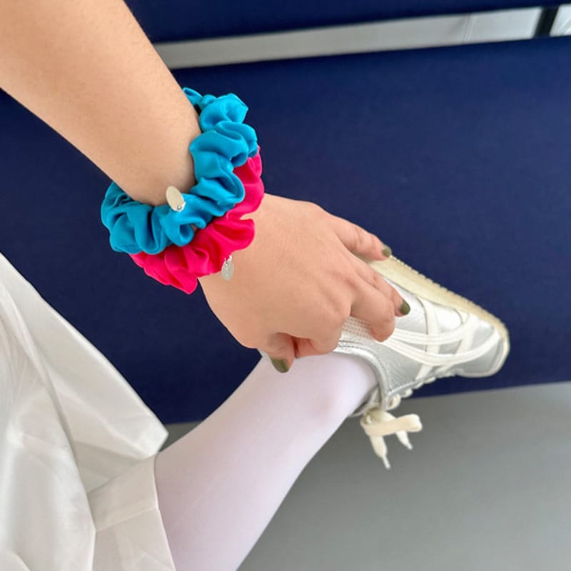 geegee [1+1] mini satin scrunchie - 4color