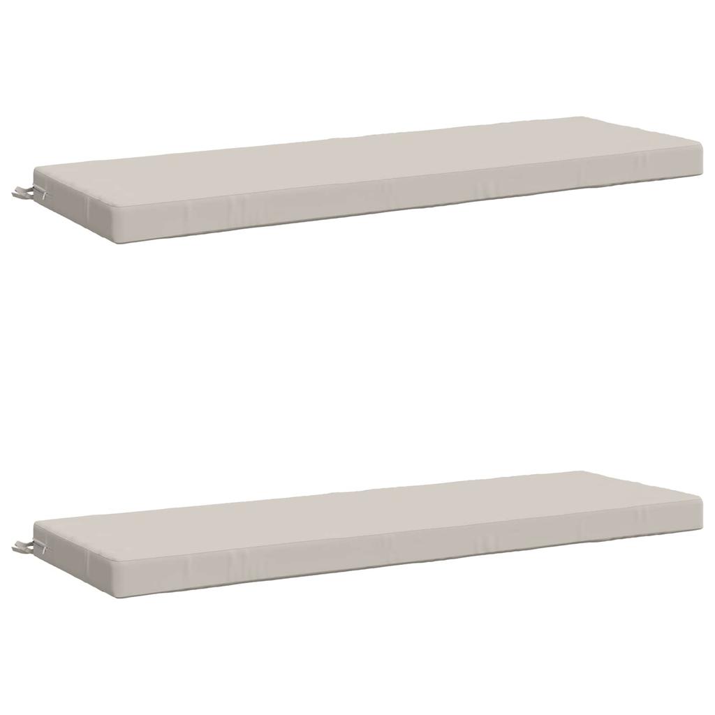 2 piece Bench Cushions SOEST 2 pcs. 100percent Polyester White