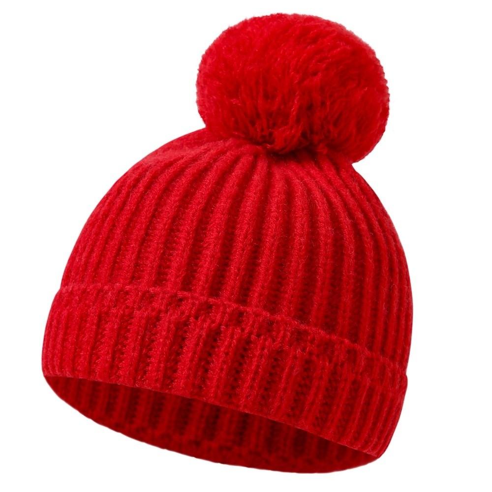 Windproof Baby Knitted Hat Solid Color Pullover Hat New Warm Beanies Cap Infant