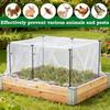 1 Set Raised Garden Bed Netting, Garden Bed Insect Netting Kit, 2.6ft Metal Support Stakes with 4Ft x 8Ft Fine Mesh