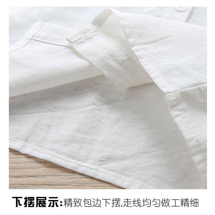 New Spring Toddler Kids Girls White Shirt LongSleeve Cotton Lace Children Girl Tops Blouse KidsClothes