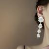 Kolczyki z frędzlami w kształcie kwiatu perłowego Indywidualne Kolczyki w zimnym stylu Temperament Wysoki smak Moda Niszowe Kolczyki