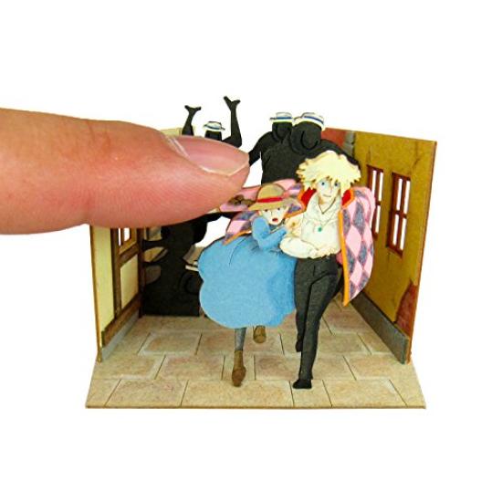 Sankei Studio Ghibli Mini Moving Castle Howl and Sophie On the Run Paper Craft Howl's - - Non-scale MP07-32