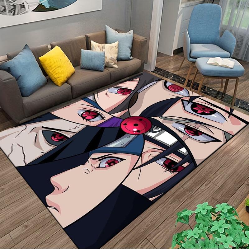 Anime Eye Pattern Carpet Designed Floor Mat, Suitable As a Non-slip Mat for the Living Room or Bedroom Sofa