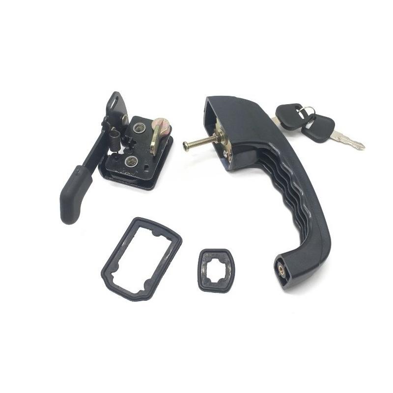 Excavator Cab Door Lock Assembly Heavy Duty Handle for Foton Lovol XCMG 60 65-7 Replacement Parts