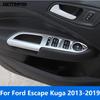 For Ford Escape Kuga 2013-2018  Matte Window Lift Switch Cover Trim ide Armrest Frame Interior Accessories Car Styling