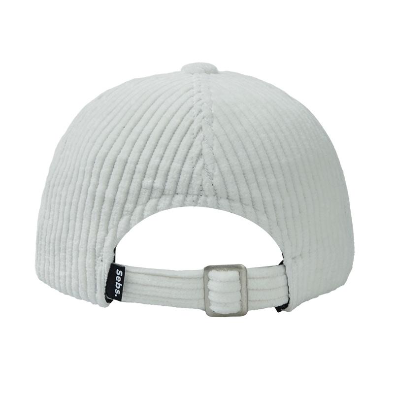 Sebseu Corduroy White Ball Cap