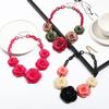 Bohemian Acrylic Flower Necklace - Colorful Rose Sweater Chain