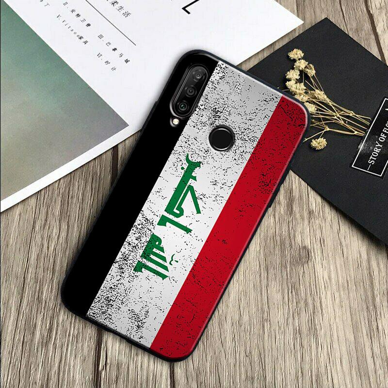 Iraqi Iraq Flag For Huawei Nova Y91 Y90 Y60 Y70 Y61 Y72 Y73 3i 7i 8i 11 12i 9 10 SE P20 P30 Pro P40 Lite Case
