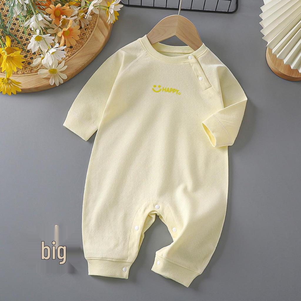 Unisex Pure Cotton Long Sleeve Onesie for Newborns - Spring/Autumn