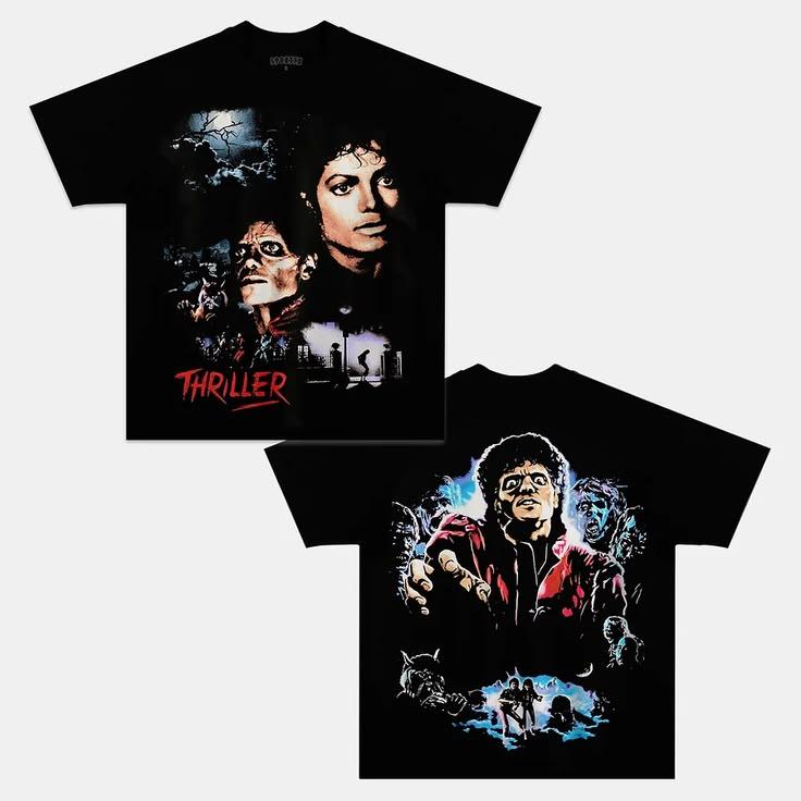 2026 Summer Michael Jackson Retro Nostalgic Music Art Graphic Cotton Garment For Festival Daily Wear