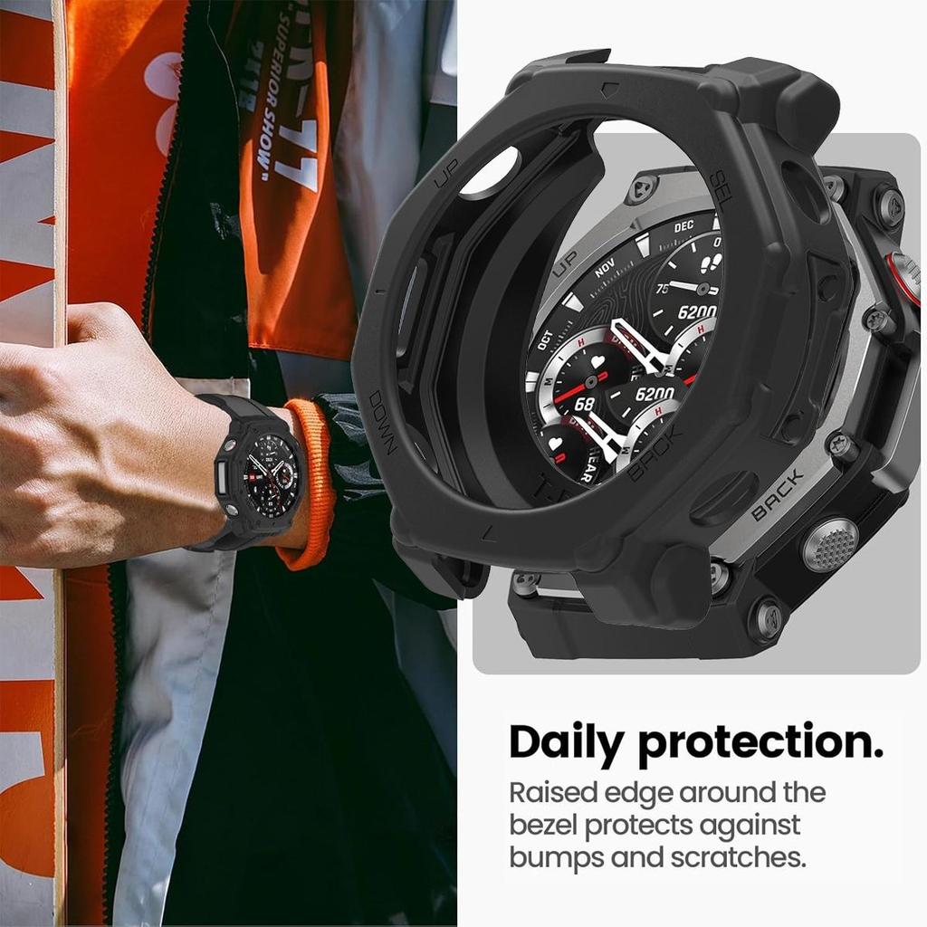 Silicone Case For Huami Amazfit T-rex 3Pro 48mm Protective Anti-drop Cover Bumper for T-rex 3pro Smartwatch Soft Cover Shell