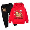 2-teiliges Mädchen Capybara Hoodie Jogginghosen Set Kinder Gemütliches Outfit Capybara Grafik Lässige Spielkleidung Maschinenwaschbar Alltag Sport Passendes Outfit für Jungen
