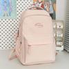 Schoolbag Small Fresh Literary Sense Girl Backpack Middle and High School Students Solid Color Lightweight Versatile Schoolbag Large Capacity Backpack