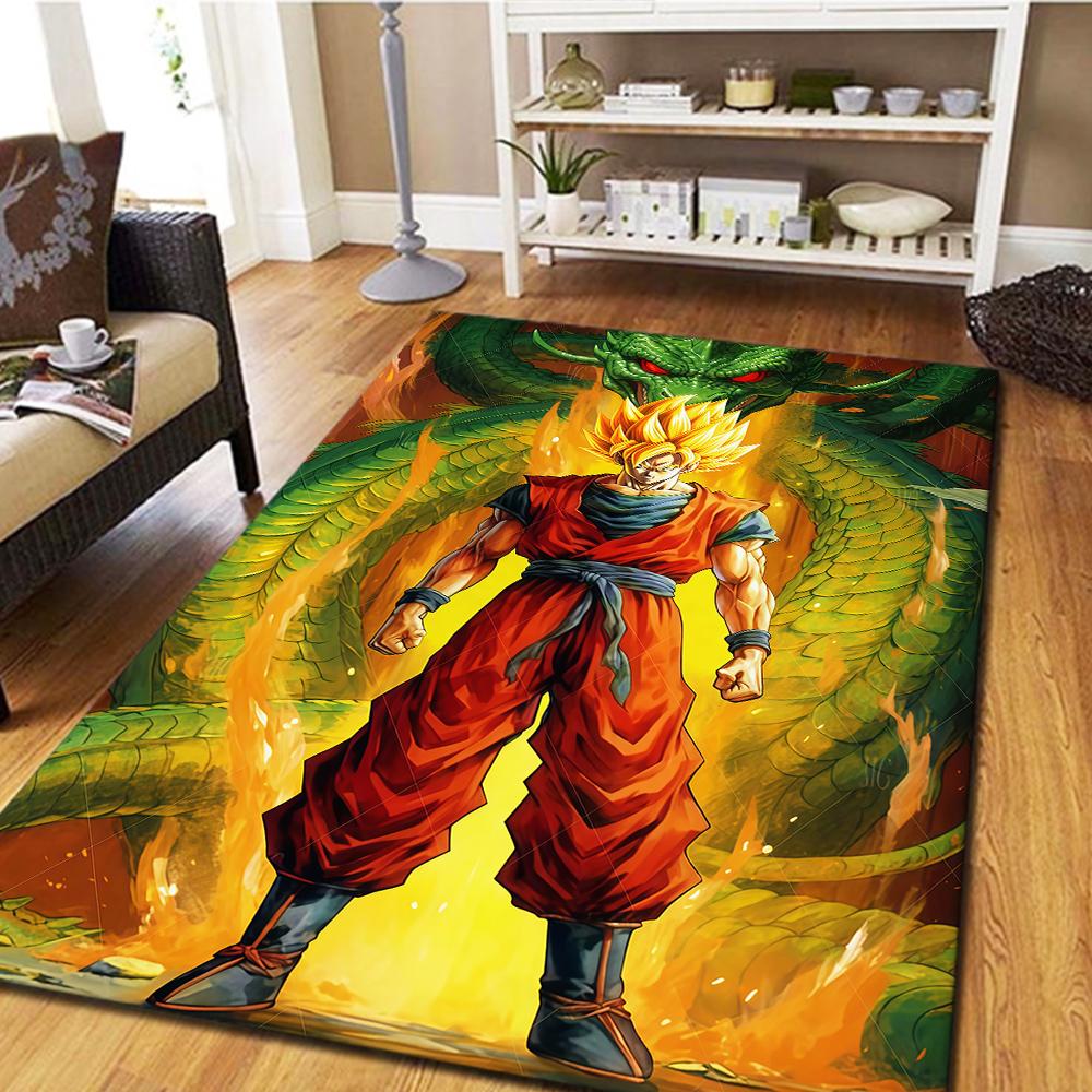 Son Goku Floor Carpet, Digital Printed Movie Rug, Home Decor Mat for Bedroom, Living Room Play Mat -HYQ15