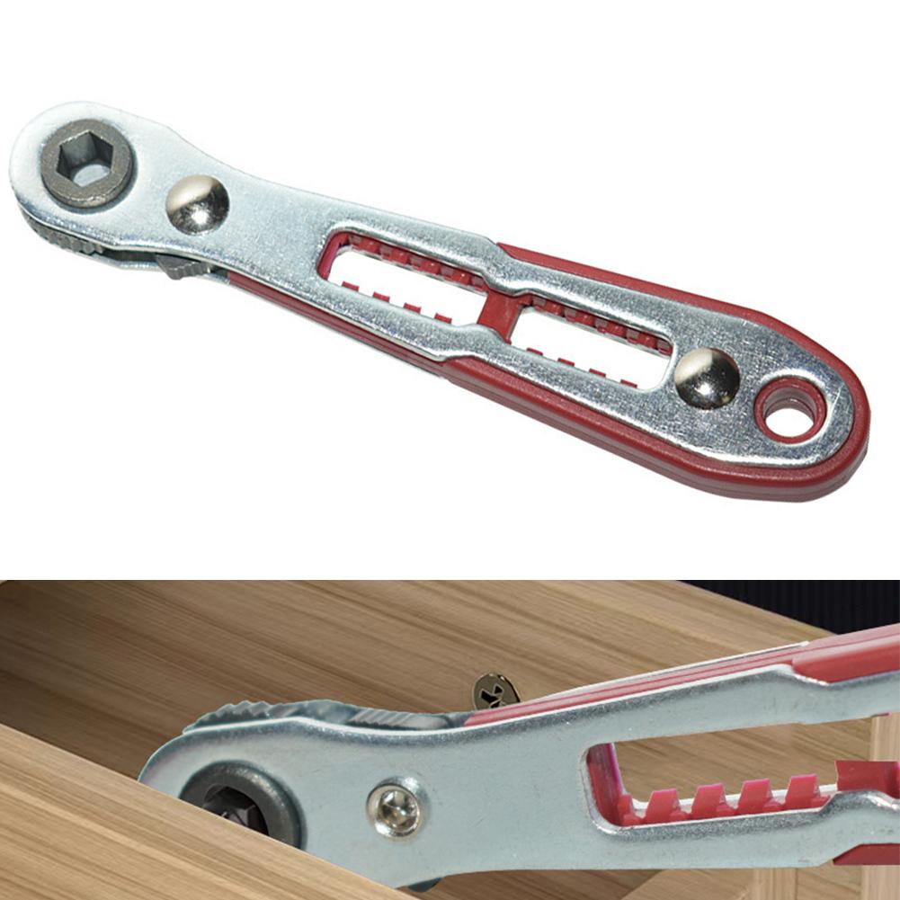 2pcs Adjustable Two-Way Ratchet Wrench Screwdriver Cross Screwdriver Slotted Ratchet Wrench Multi-function Hand Tool
