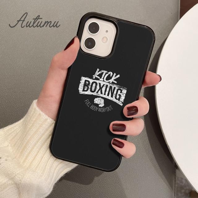 Etui na telefon Box Boks Kick Boks Walka dla iPhone 11 12 13 14 Pro Max mini X XR XS SE 2020 6S 7 8 Plus Galaxy S21 S22 skorupa