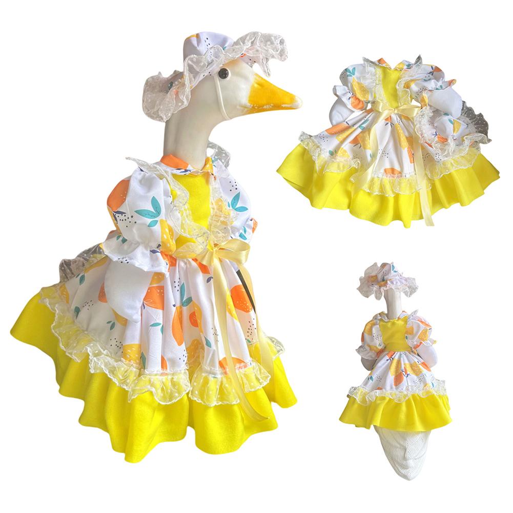 

Large White Goose Lolita Clothing Costume Set Creative Decor Decorative Seasonal Outdoor Attire N0M3 yellow-1pcs