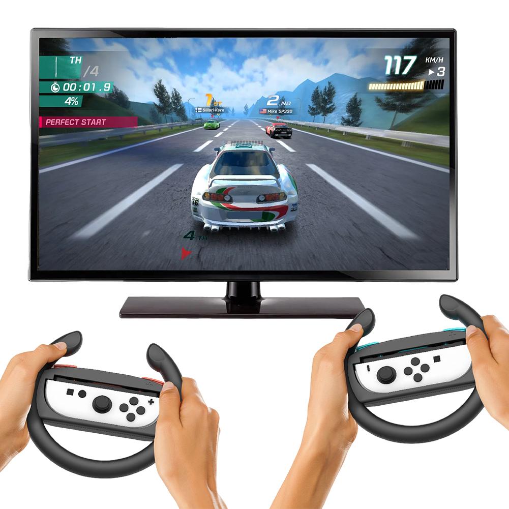 2Pcs Racing Steering Wheels Grips for Nintendo Switch 2 Gaming Handle Controller Game Grip Gaming Simulate Wheel Accessories