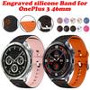 22mm Silicone Band for Oneplus 3 46mm 2 2R Engraved Flower Wristband Strap for Oneplus 3 2 2R 22mm Men Women Band Accessorries