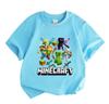 Kids Boys Girls Crew Neck Short Sleeve T-Shirt, 100% Cotton Retro Game Character Printed Casual Soft Tees for Children Everyday Wear Top