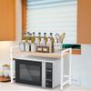 Expandable Microwave Rack Stand Heavy Duty Microwave Storage Stand Multi-Function Over Microwave Shelf for Kitchen Countertop
