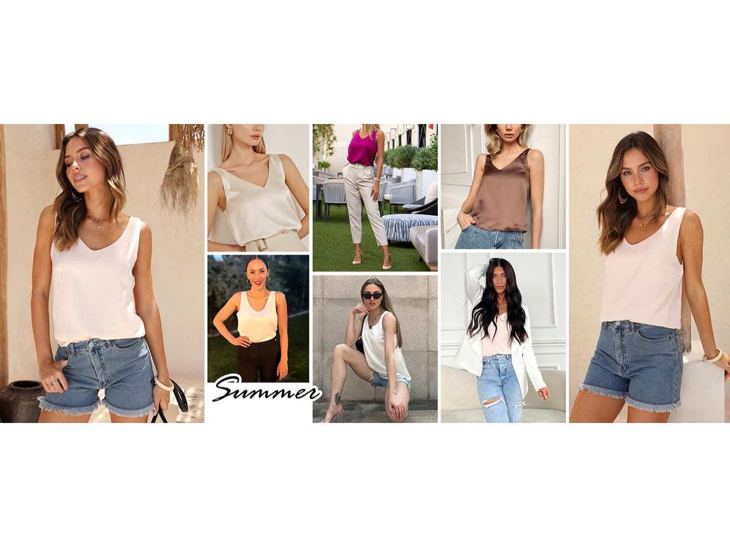 European-American Women's Summer Casual Sleeveless Camisole Top