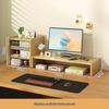 Monitor Riser Desktop Stand with Storage Shelves