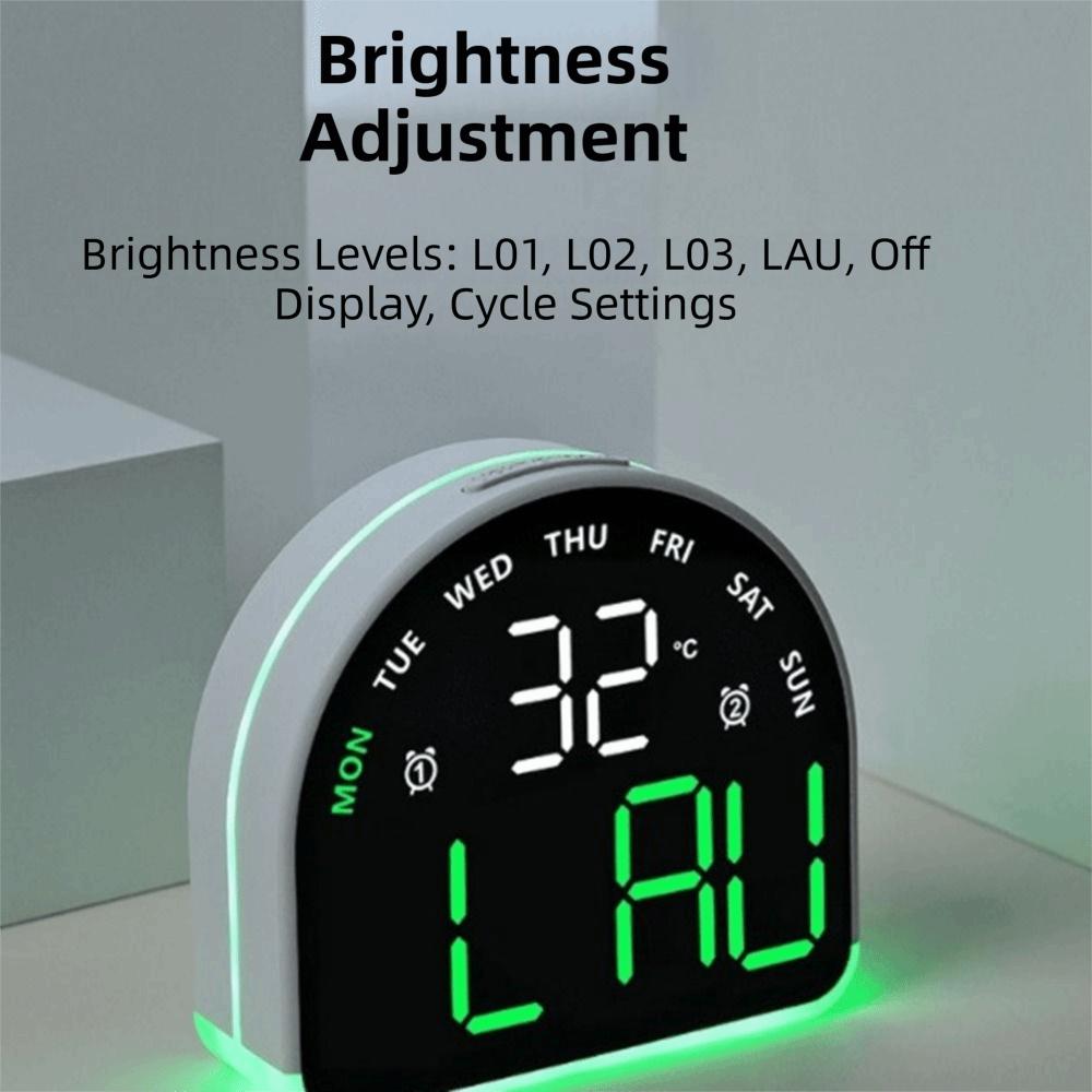 Ambient Light Digital Alarm Clock Temperature Display Desktop Clock LED Clock  Bedroom Use