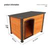 Rainproof Wooden Dog House - Large, Sun-Protected, Solid Wood Pet Shelter for All-Season Indoor/Outdoor Use