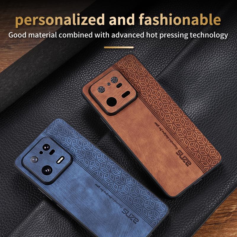 AZNS For Xiaomi 13 5G Imprinted Pattern Anti-Fading PU Leather Coated TPU Cover Anti-slip Cell Phone Case