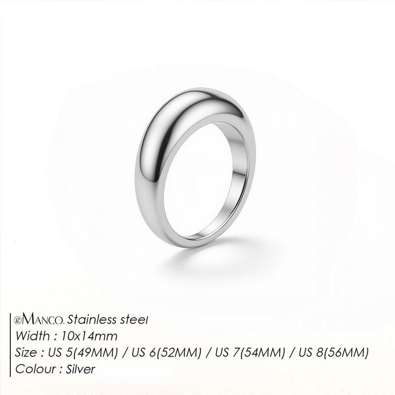 

Emanco European and American Ins-Style Internet Celebrity New Stainless Steel Ring, Fashionable Niche Design, Versatile Open Ring, Direct Sales Yj35610-Steel Color Circumference 57Mm-Us 8