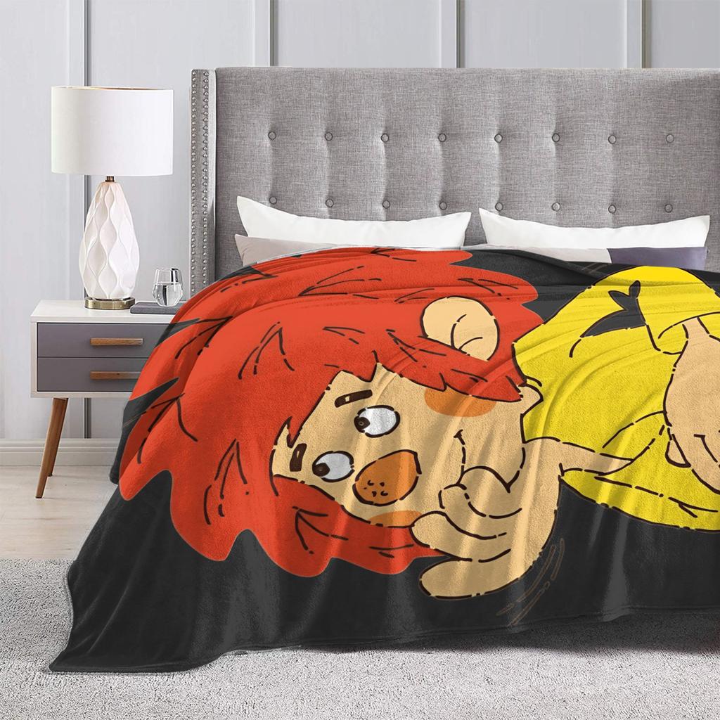 Coperta P-Pumuckl Super Calda Confortevole Plaid Peluche Per Bambino Decorazione Casa Flanella Copriletto Copriletto