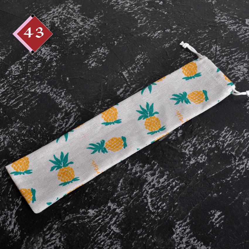 1pc Portable Utensil Pouch Japanese Drawstring Bag for Straw Spoon Chopstick Travel Cutlery Organizer Lightweight