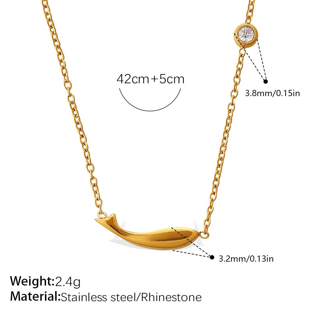 Горячая распродажа тренд дельфин подсолнух ключица цепь простой нишевый нержавеющая сталь ожерелье