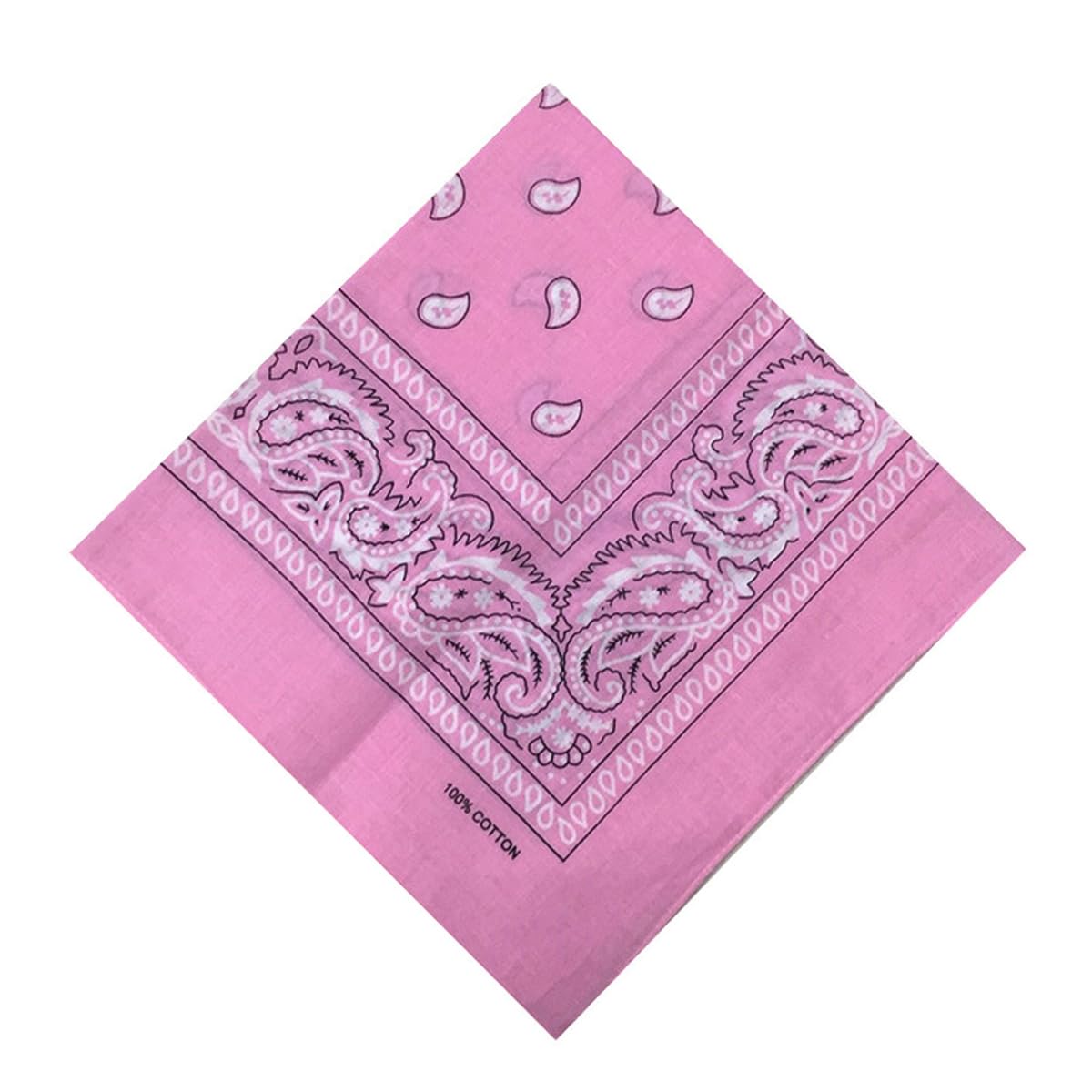 

kakatrend bandana pink paisley 100% cotton adult bandana handkerchief cotton bandana unisex durag large 55cm x 55cm розовый
