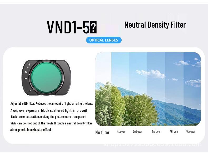 DJI Pocket 3 Filter Set: UV, CPL Polarizing, ND Neutral Density, OSMO Magnetic Wide-Angle Filters