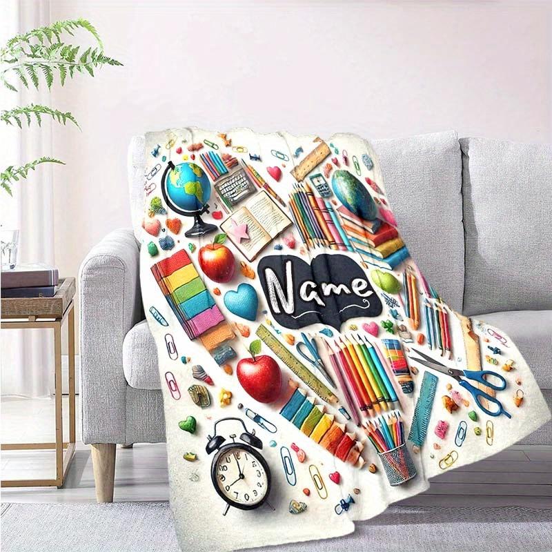 Teacher'S Day Thanksgiving Gift Customize Your Name Blanket Warm Comfortable And Soft Blankets Are Suitable For Home Lunch Break Blanket Office Sofa