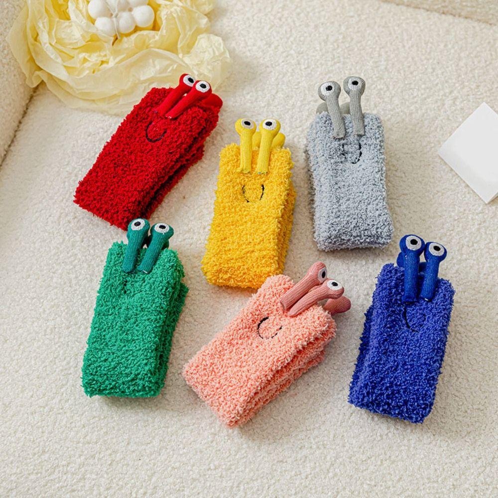 Mid-Calf Funny Tube Socks Cartoon Coral Fleece Socks Cute Furry Plush Sock  Gifts
