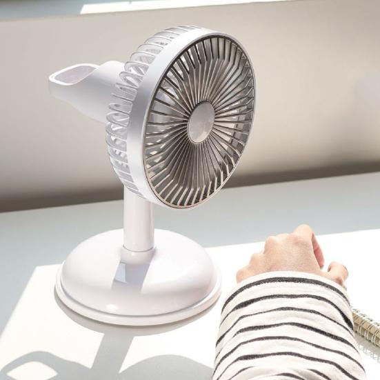 Mini Ventilador Portátil com Cabeça Inclinável de 90 Graus Ventilador de Mesa Recarregável para Casa Escritório Viagem 3 Velocidades Ajustáveis Baixo Ruído Tampa Removível