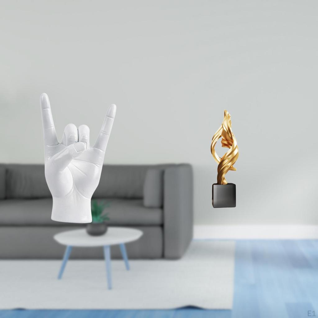 Creative Abstract Hand Gesture Sculpture Resin Art Figurine for Apartment Bedroom Restaurant House