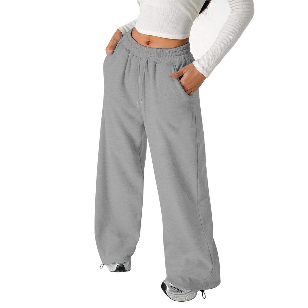 Unisex Kids Color Loose Fit Wide Leg Sweatpants Casual Joggers