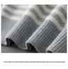 Men's 100% Pure Wool Striped Round Neck Sweater - Casual Cashmere Knitwear