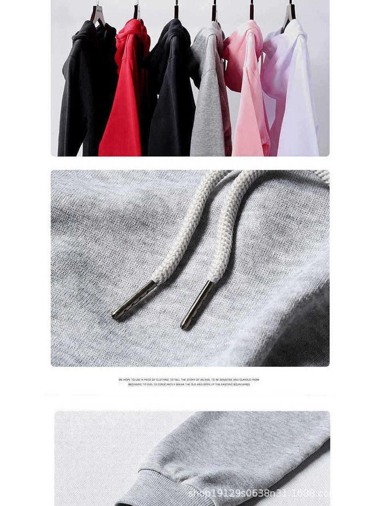 Men's Fashion Trend Casual Long Sleeve Round Neck Pullover Hoodie with Velvet Print for Winter