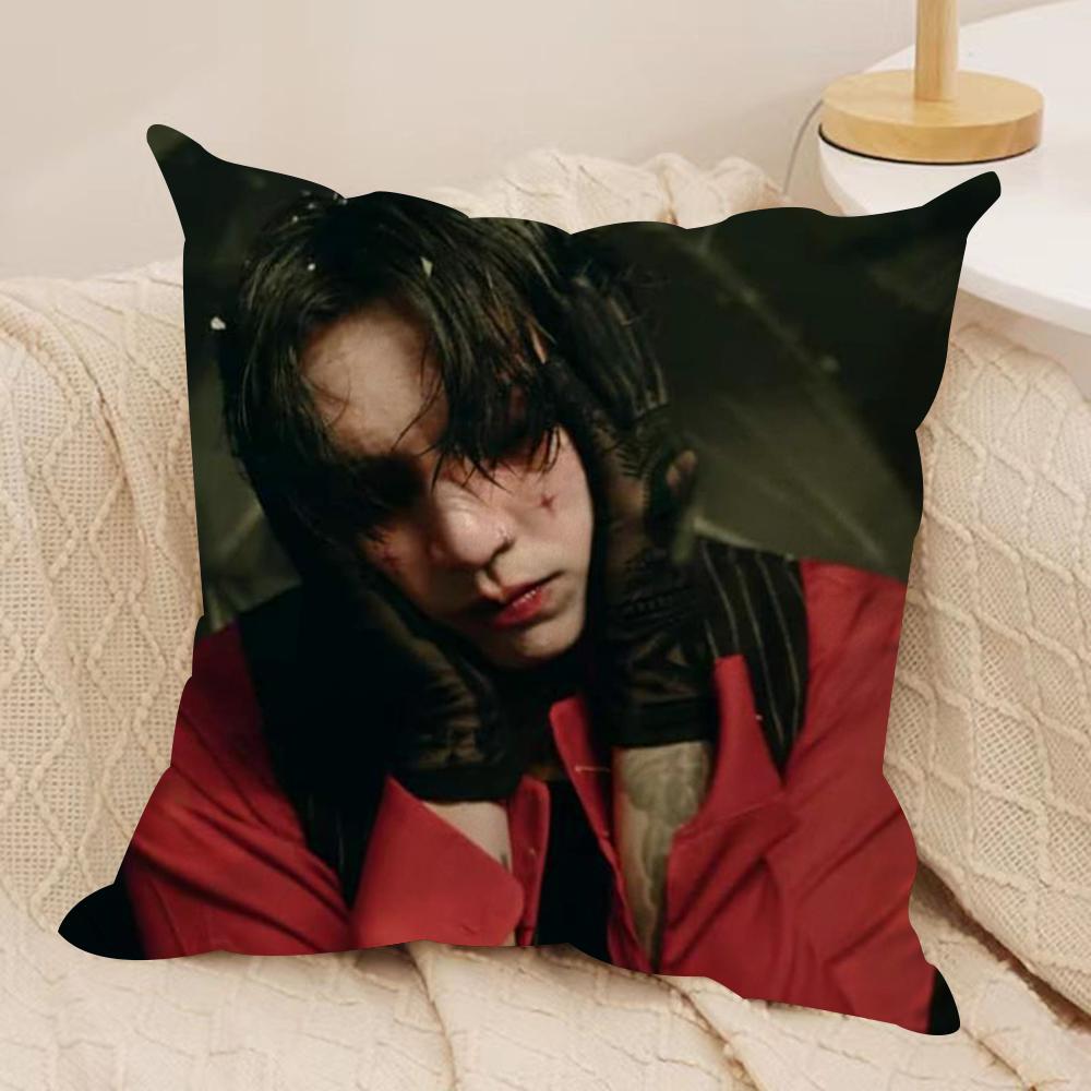 DDPR Ian Saint Cushion Cover Silky Short Plush DoubleSided Printed Pillow Case for Sofa All Seasons Home Decor Gift