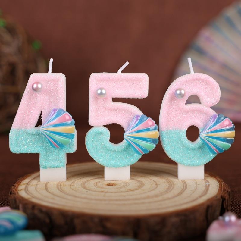 Birthday Candle Digital One-year-old Cake Atmosphere Decoration Scene Diy Handmade Digital Candle 0-9