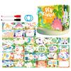 Write Wipe Activity Book Toddler Pen Control Training Book Funny Pen Guide Training Card Book for Children Early Learning