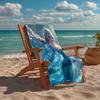 Ultra-Soft Beach Towel with Elsa Theme,Ideal for Pool - Camping, Diving - Perfect Travel Essential, Vibrant Beach Towel.